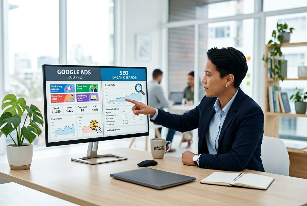 Hvad er forskellen på Google Ads og SEO