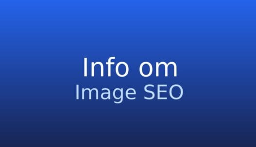Informationskort med termen Image SEO og en kort definition af billedoptimering