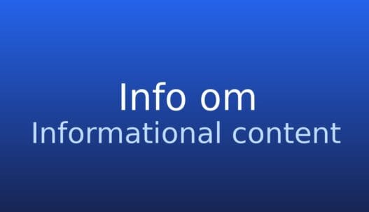Neutralt gråt informationskort med termen ”informativt indhold”