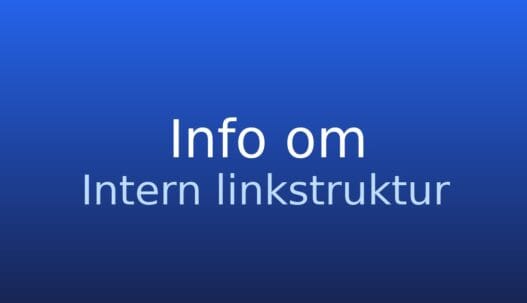 Informationskort med begrebet intern linkstruktur og kort forklaring af intern sammenhæng på websted