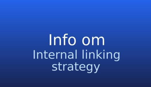 Information om intern linkstrategi på et gråt kort