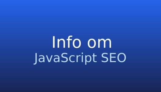 JavaScript SEO på neutralt gråt informationskort med kort forklaring