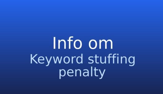 Informationskort om straf for overfyldning med søgeord i Google