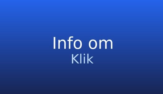 Informationskort med ordet klik og en kort definition af digital brugerhandling
