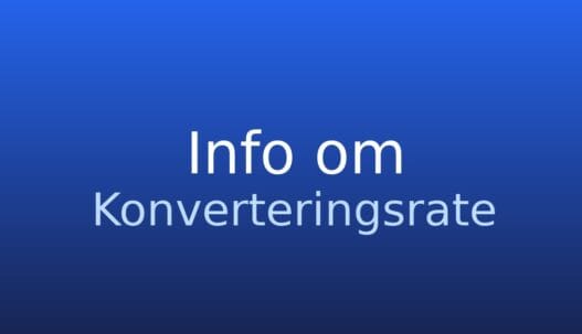 Neutralt gråt informationskort med ordet konverteringsrate og en kort forklaring