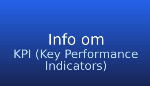 Gråt informationskort med termen KPI (Key Performance Indicators) og kort definition