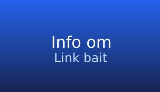 Informationskort med ordbogstermen link bait og kort definition