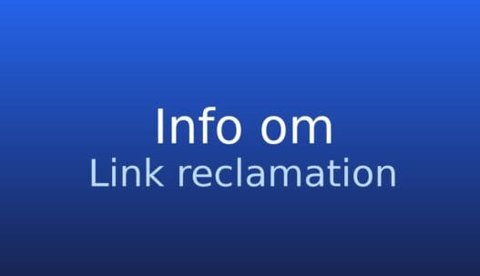 Informationskort med begrebet link reclamation og kort forklaring