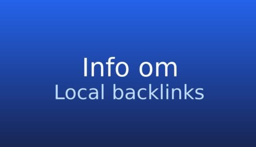 Informationskort med termen local backlinks og forklaring om lokale indgående links