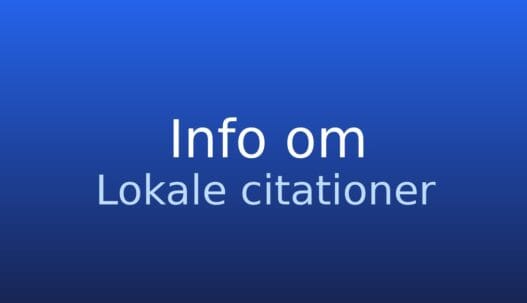 Informationskort med termen lokale citationer i lokal SEO