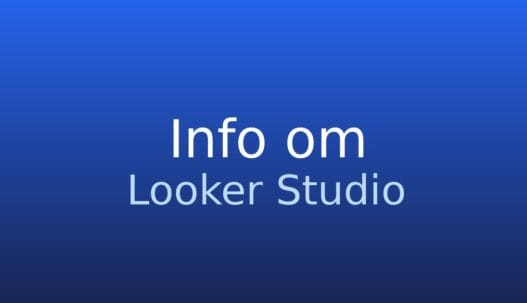 Informationskort med termen Looker Studio til datavisualisering og rapportering
