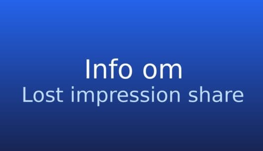 Informationskort om mistet andel af visninger i Google Ads