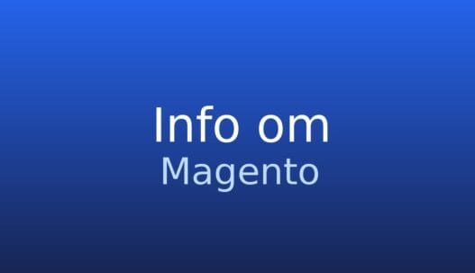 Informationskort med ordet Magento og kort definition af e-handelsplatform