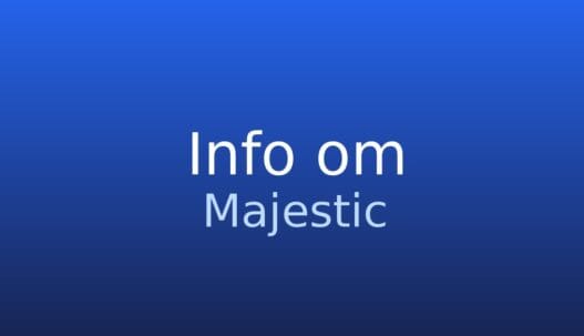 Informationskort om Majestic, et SEO-værktøj til analyse af backlinks og autoritet