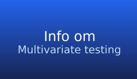 Gråt informationskort med teksten multivariat test og en kort forklaring