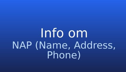 NAP: virksomhedens navn, adresse og telefonnummer i lokal SEO