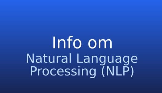 Informationskort om natural language processing (NLP) som kunstig intelligens til tekst og tale
