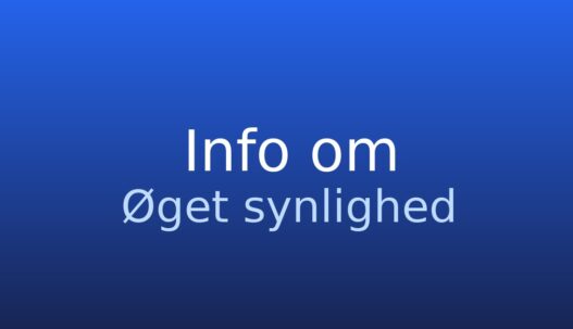 Informationskort med termen øget synlighed i gråt design