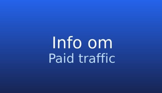 Informationskort med begrebet paid traffic og kort definition af betalt trafik