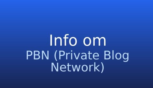 Informationskort om PBN (Private Blog Network) og risici ved manipulerende linkbuilding
