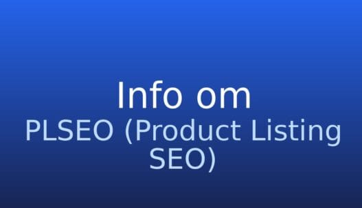 Informationskort med termen PLSEO (Product Listing SEO) og kort definition