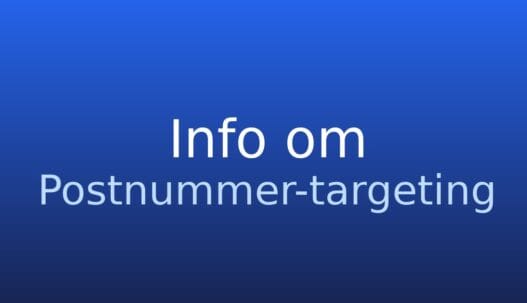 Informationskort om postnummer-targeting som målretning efter geografiske postnumre