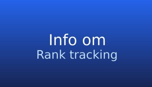 Informationskort om rank tracking: løbende overvågning af søgeordsplaceringer i søgeresultater