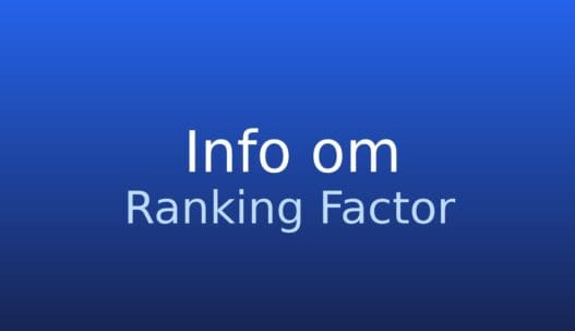 Informationskort med ordet ranking factor og en kort forklaring af begrebet