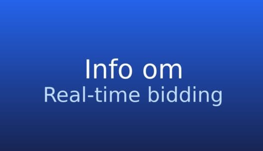 Informationskort om real-time bidding med forklaring på automatisk annoncemeddelelse i realtid