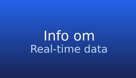 Gråt informationskort med begrebet real-time data og kort definition