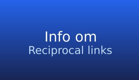 Informationskort med termen reciprokke links og kort forklaring