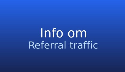 Gråt informationskort med ordbogstermen referral traffic og kort forklaring