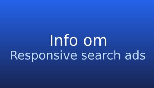 Informationskort med termen responsive search ads og kort forklaring om annonceformat i Google Ads