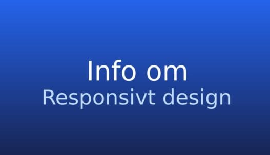 Informationskort med termen responsivt design