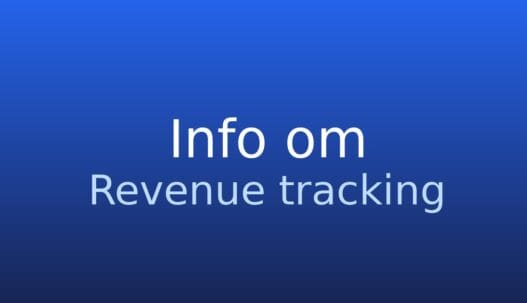 Gråt informationskort med begrebet revenue tracking og kort forklaring