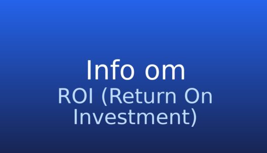 ROI som nøgletal for afkast af investering Informationskort om ROI: afkast af investering i forhold til omkostninger