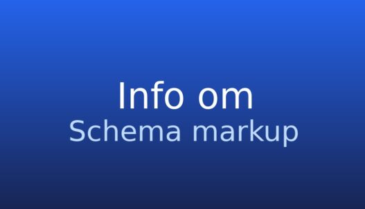 Gråt informationskort med teksten schema markup og kort forklaring om strukturerede data