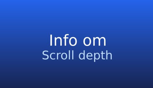 Informationskort med begrebet scroll depth og kort definition af, hvor langt en bruger scroller på en webside