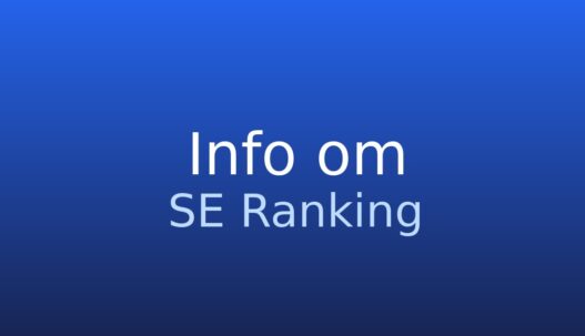 Informationskort med ordbogstermen SE Ranking og kort forklaring om SEO-platform