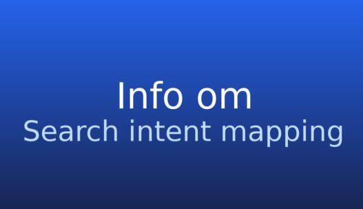 Informationskort om search intent mapping og kobling af søgeord til søgeintention