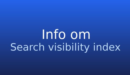 Informationskort med termen search visibility index og kort definition