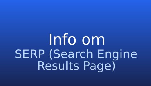 Informationskort med ordbogstermen SERP og forklaring af søgeresultatside