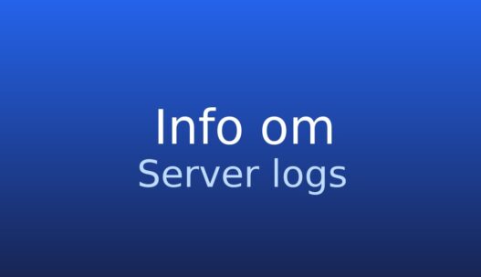 Informationskort med begrebet serverlogge og kort forklaring af serverens logfiler
