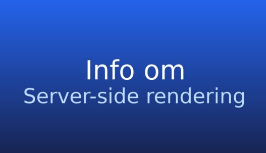 Gråt informationskort med teksten "Server-side rendering" og kort definition