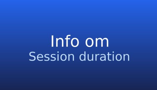Gråt informationskort med teksten “Session duration” og kort forklaring om sessionstid i webanalyse