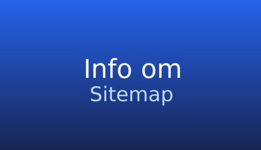 Informationskort med ordet sitemap og kort forklaring af websiders struktur