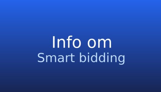 Informationskort om Smart bidding i Google Ads og automatiske budstrategier