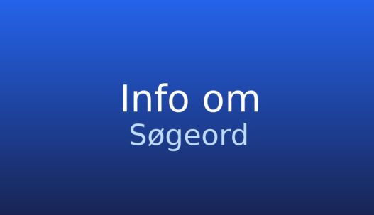 Informationskort med begrebet søgeord og kort forklaring af betydningen