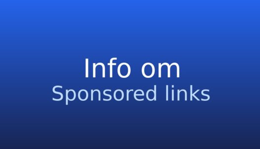 Informationskort med termen “sponsored links” og kort forklaring om betalte links