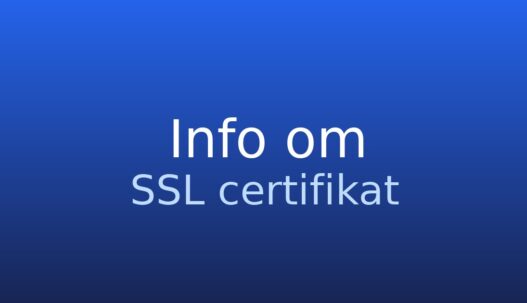 Informationskort med begrebet SSL certifikat og kort forklaring om krypteret forbindelse